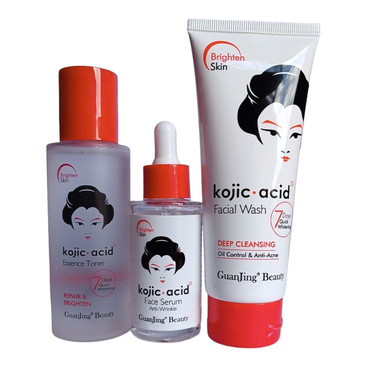 Kojic face wash,toner and face serum combo.