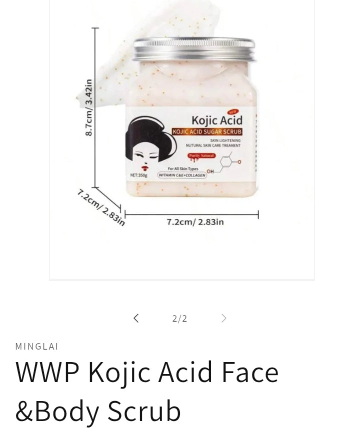 Kojic face and body scrub