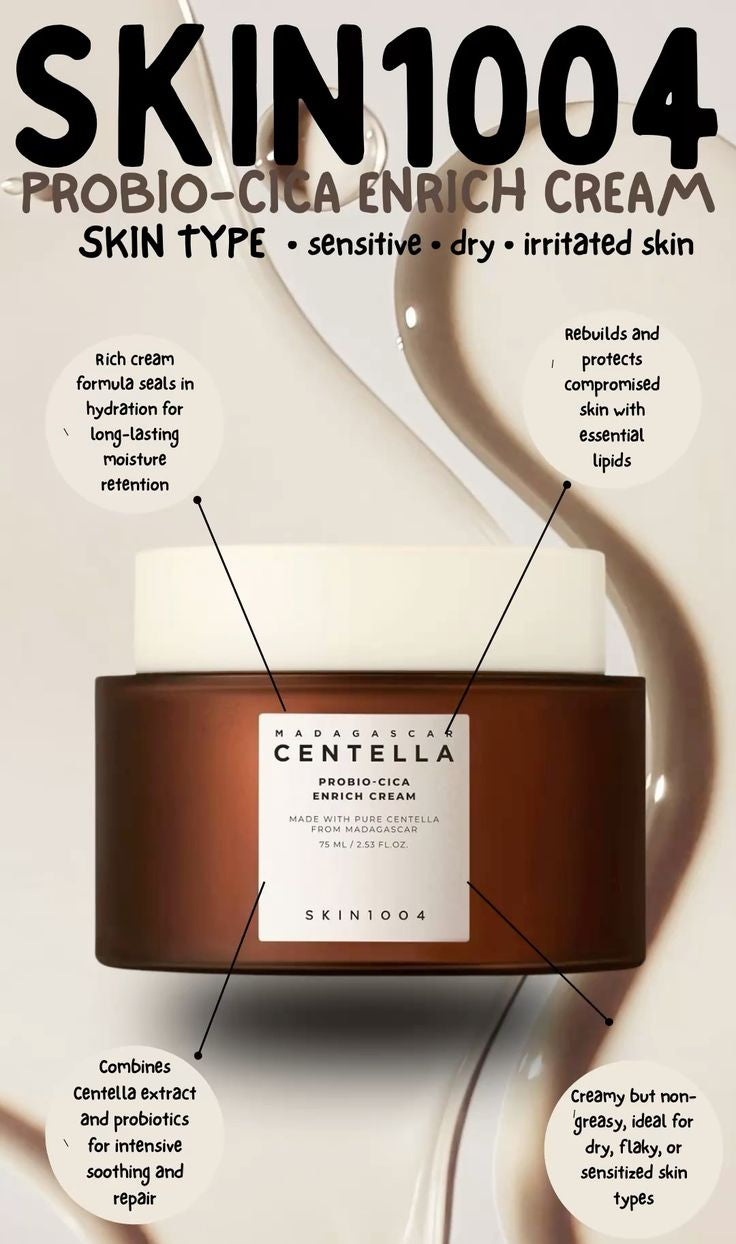Skin 1004 Centella enriched face cream Probio-cica